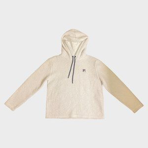 fila sherpa/teddy hooded sweater